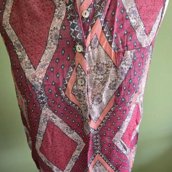 About a Girl Button Up Dress Size Large - Picture 2 of 4